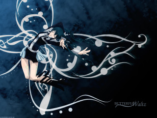 Flying woman black dress anime - ann thetis blacker free wallpaper for desktop