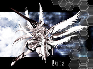 White hair anime girl wings - a manga drawing free wallpaper