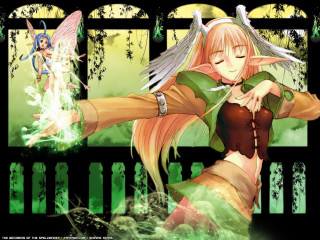 Girl dancing green angel moon - a green dress free wallpaper for desktop