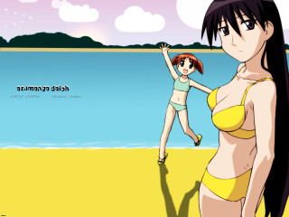 Beach anime girls bikini ocean - bathing free wallpaper