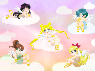 Angel sailor moon chibi usa - net art free wallpaper