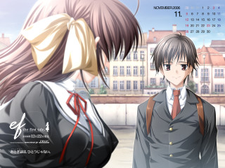 Couple building clock ai mitsu - a clock free wallpaper for desktop