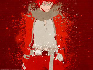 Red haired glasses man gun - a scarf free wallpaper