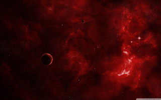 Red star space scene matte - a red star free wallpaper