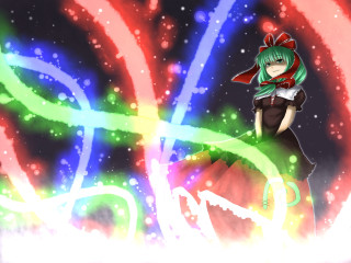 Girl dress red hat star - particle free wallpaper