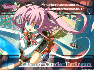 Anime girl pink hair bow 2 - a pink bow tie free wallpaper