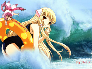 Girl bikini ocean planet anime - a girl in a bikini free wallpaper