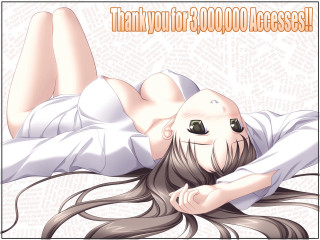 Thankyou woman laying back mangadrawing - above her free wallpaper