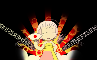 Cartoon character heart kimono smile - a cartoon character holding free wallpaper