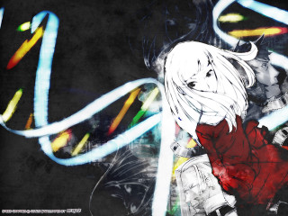 Girl red dress white hair - a white hair free wallpaper