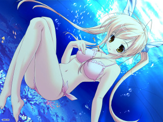 Cartoon woman bikini fish tail - a cartoon picture of a woman in a bikini free wallpaper