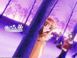 Snowy kyoto chan miko moon - another girl free wallpaper for desktop
