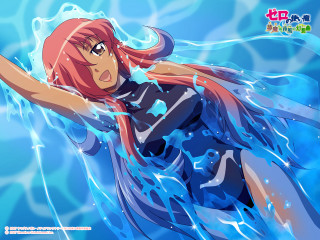 Blue dress girl floating water - a blue dress free wallpaper