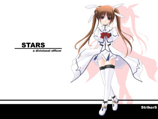 Girl white dress bow stars - long hair and a bow free wallpaper