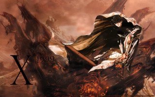 Man cloak tree embers fire - a tree branch in front free wallpaper