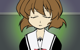 Cartoon woman green background bow - a cartoon of a woman free wallpaper