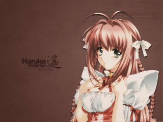 Anime girl long hair bow 5 - long hair and a bow free wallpaper