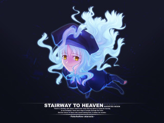 Cartoon girl hat blue dress - album cover free wallpaper for desktop