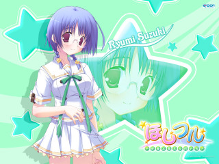 Girl camera star background blue - a short dress holding free wallpaper