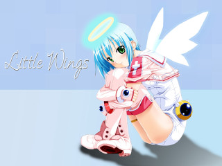 Little wings angel anime girl - little free wallpaper