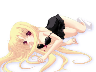 Gothic anime fate testarossa blonde - her stomach free wallpaper