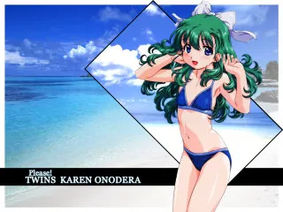 Girl beach bikini blue sky - blue free wallpaper