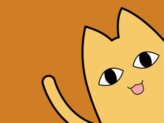 Cartoon cat funny expression yellow - a funny expression free wallpaper