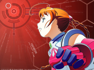 Futuristic helmeted man red background - a futuristic design free wallpaper