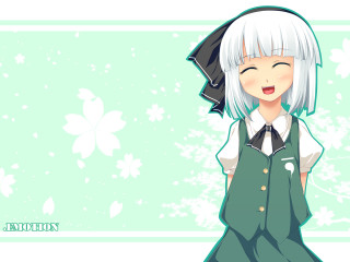 White hair green dress cheerful - cheerful free wallpaper