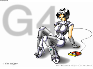Cartoon girl toyrobot g4 logo - artgerm free wallpaper