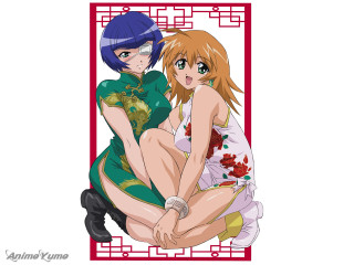 Anime chenchi two girls manga - border free wallpaper