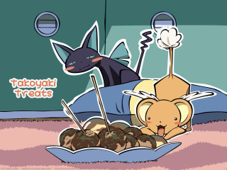 Cartoon cat dog bed rayonism - free holidays wallpaper