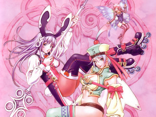 Anime couple pink background wings - swirl and swirls free wallpaper