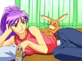 Eizan kikukawa rabbit green curtain - furry free wallpaper for desktop