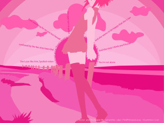Woman beach pink sky giantess - a pink sky in the background free wallpaper for desktop