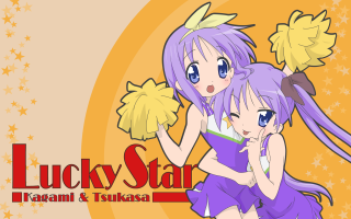 Anime girls purple yellow hair - two anime girl free wallpaper