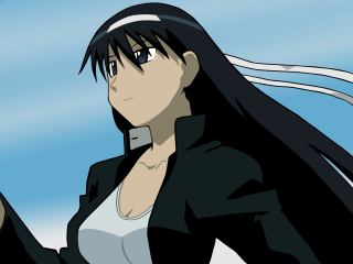 Woman black hair cellphone sky - her hand and a sky background free wallpaper