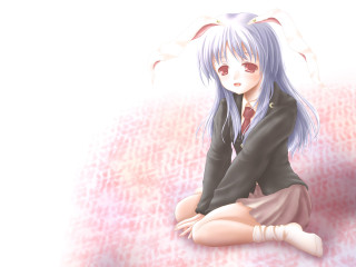 Blue hair girl sitting crossed - blue hair free wallpaper