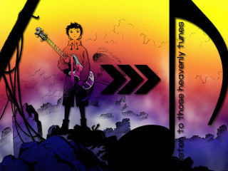 Man hill guitar sign aya - his hand and a sign free wallpaper