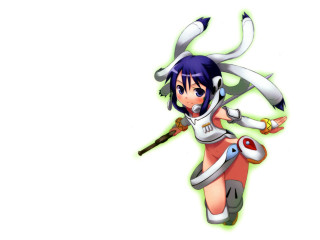 Flying robot girl sword animal - leg free wallpaper for desktop