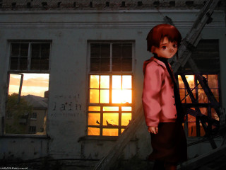 Cartoon character building window bird - a window open free wallpaper for desktop