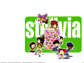 Candy jar characters stavia mosaic - many different character free wallpaper