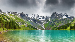 Mountain lake forest cloudy sky 12 - caspar wolf free wallpaper for desktop