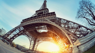 Sunset eiffel tower paris sky - bernard meninsky free wallpaper
