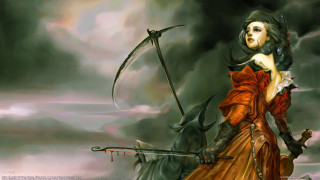 Woman sword demon anne stokes - a sword and a demon free wallpaper for desktop