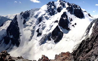 Mountain snow peak clouds rocks - peak free wallpaper