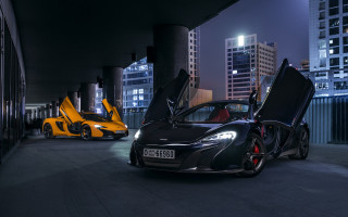Black sports car open park - other car free wallpaper