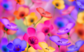 Flowers blurry background impressionist colorful - a bunch of flowers free wallpaper