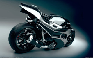 Futuristic motorcycle studio photo gradient - hard surface free wallpaper