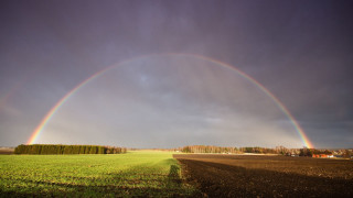 Double rainbow field crops farm - free rain wallpaper